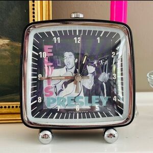Retro Elvis Presley Square Clock